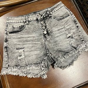 High rise jean shorts